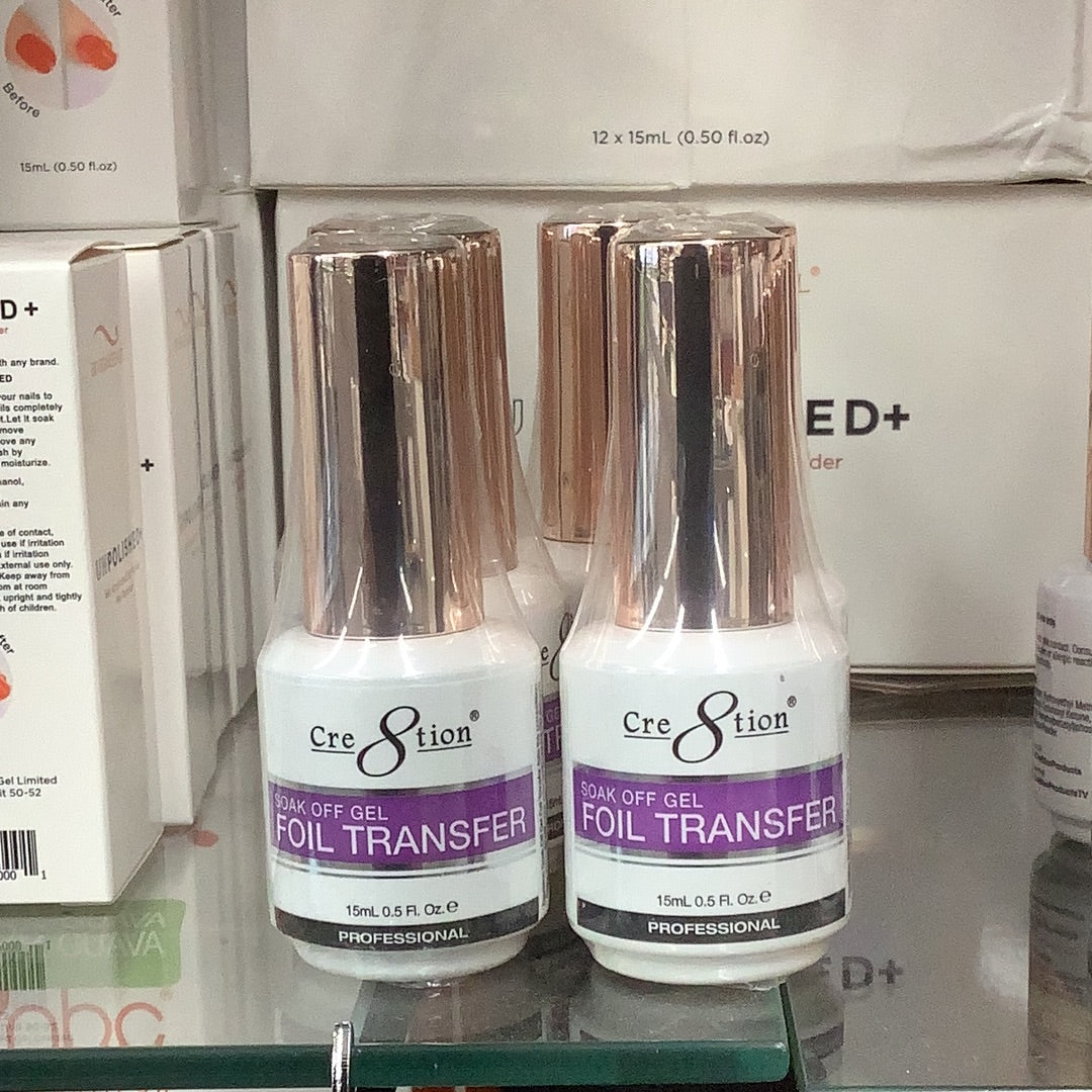 CRE8TION FOIL TRANSFER SOAK OFF GEL (6 PC)
