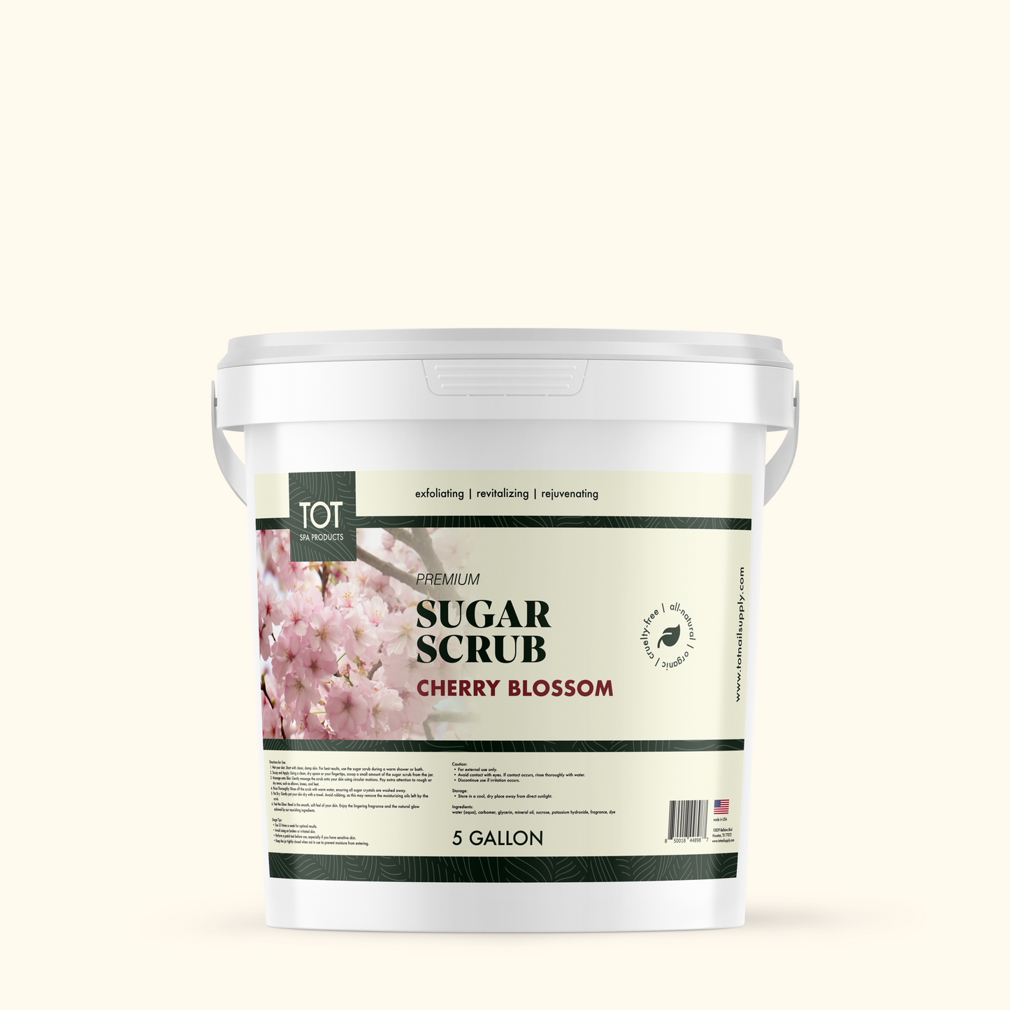 TOT Sugar Scrub Cherry Blossom 1 Gallon Case