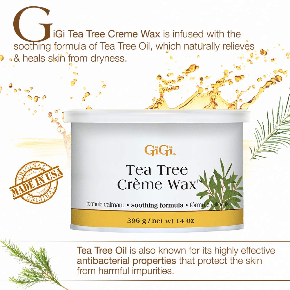 GIGI TEA TREE INFUSED CRÈME WAX (CASE-24 PC)