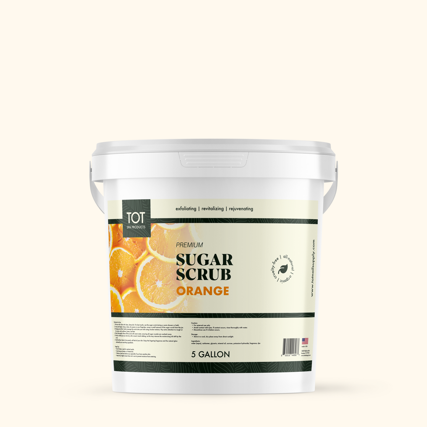 TOT Sugar Scrub Orange 1 Gallon Case