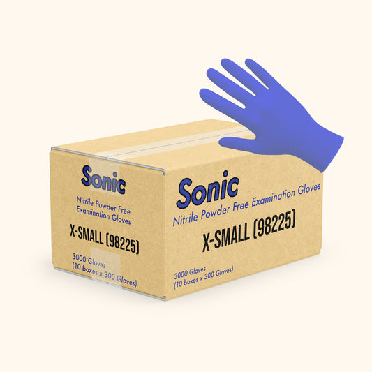 SONIC NITRILE POWER FREE EXAMINATION GLOVES (3000 PC)
