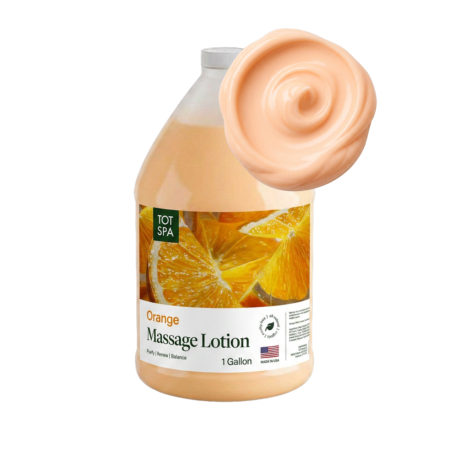 TOT Massage Lotion Orange 1 Gallon Case