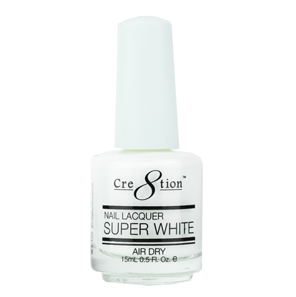 CRE8TION NAIL LACQUER SUPER WHITE (6 PC)