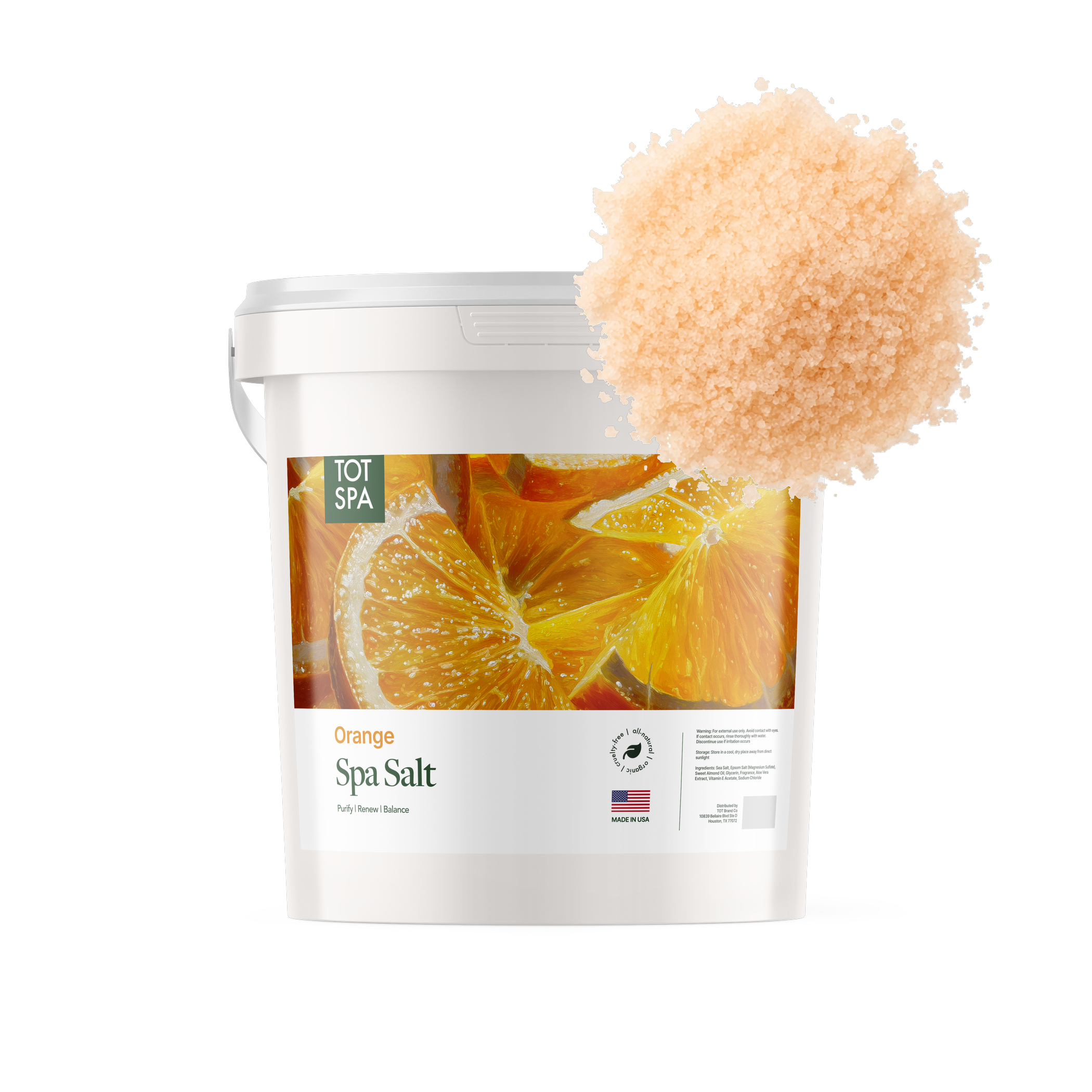 TOT Spa Salt Orange 5 Gallon