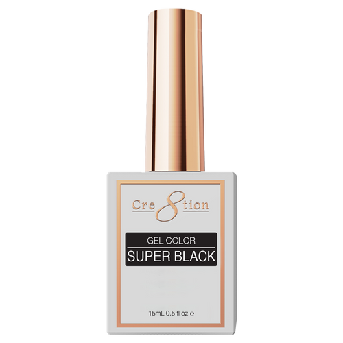 CRE8TION SOAK OFF GEL SUPER BLACK (6 PC)