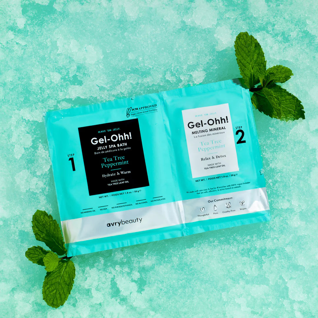 Avry Beauty Jelly Spa Kit Tea Tree Peppermint 1 Case (120 Kits)