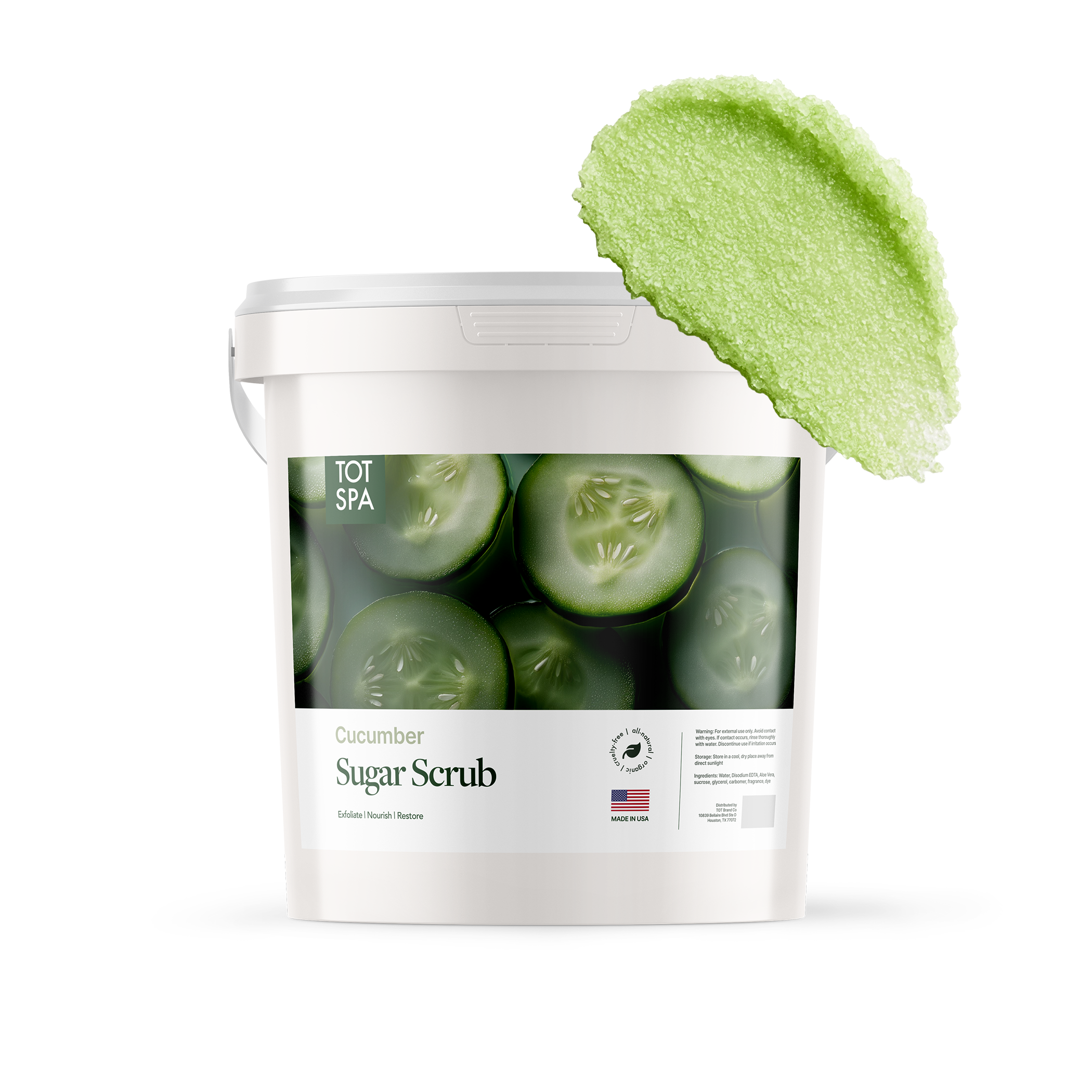 TOT Sugar Scrub Cucumber 5 Gallon