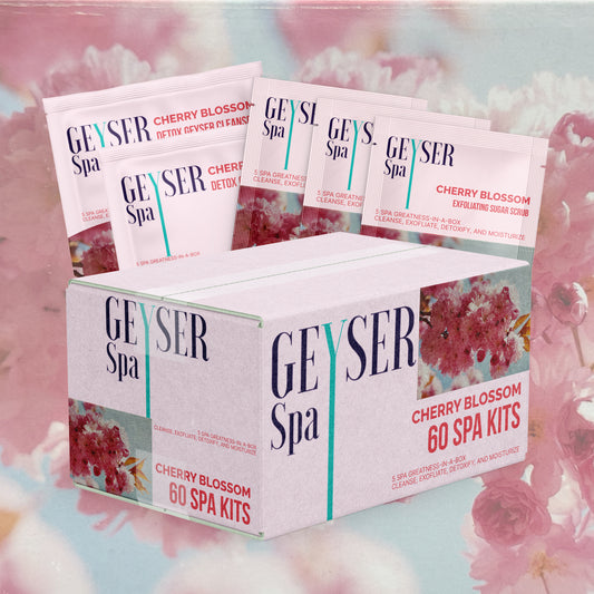 Geyser Spa 5 Step Pedicure Kit Cherry Blossom Case