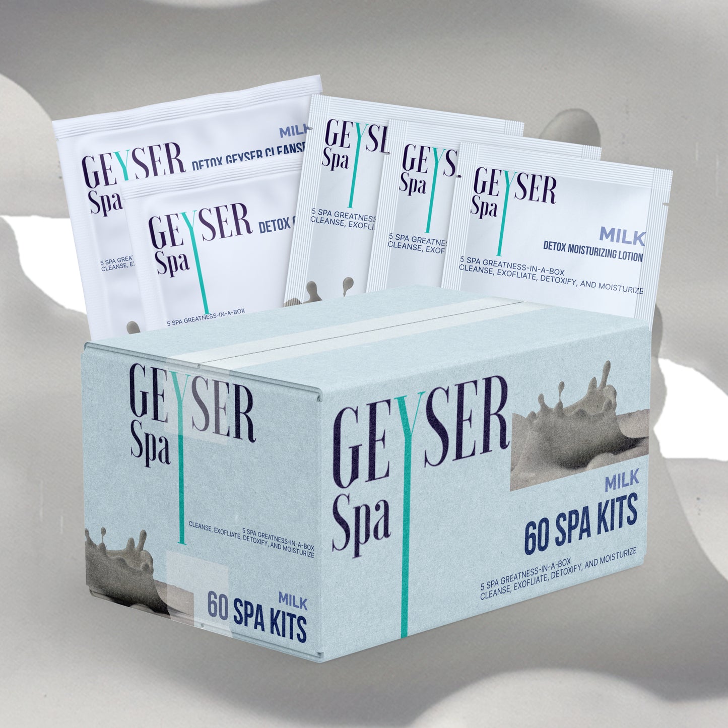 Geyser Spa 5 Step Pedicure Kit Milk Case